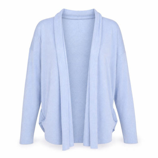 Womens UK Size 8 Nutmeg Blue Cardigan Jumper