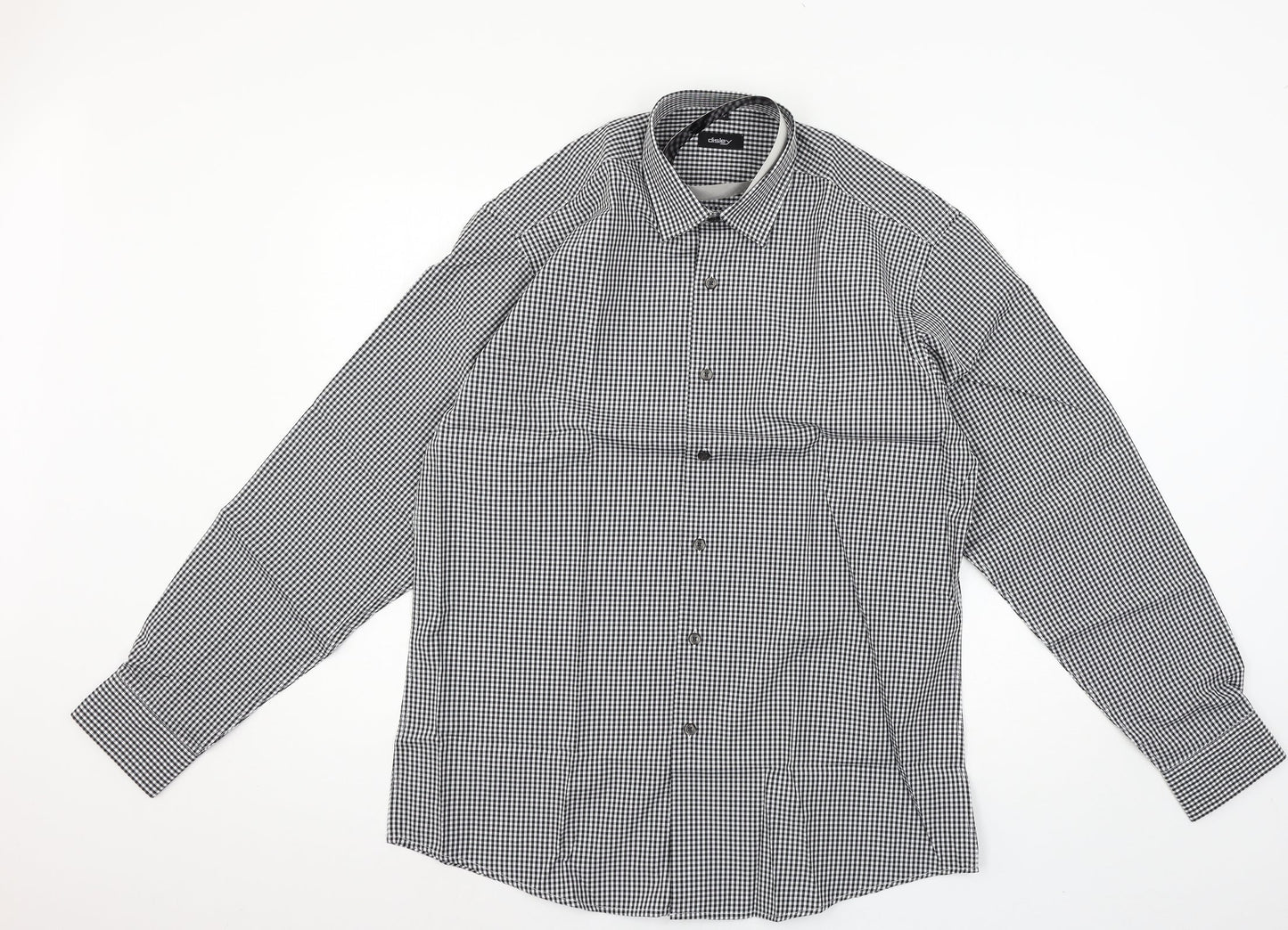 Mens UK Size 40 Disley Black  Button-Up Long Sleeve Casual Shirt