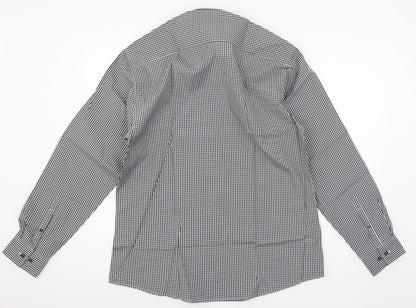 Mens UK Size 40 Disley Black  Button-Up Long Sleeve Casual Shirt