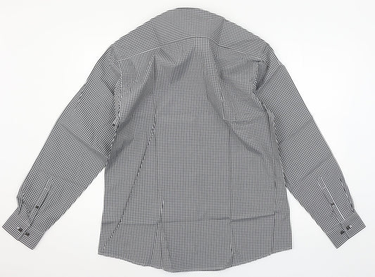 Mens UK Size 40 Disley Black  Button-Up Long Sleeve Casual Shirt