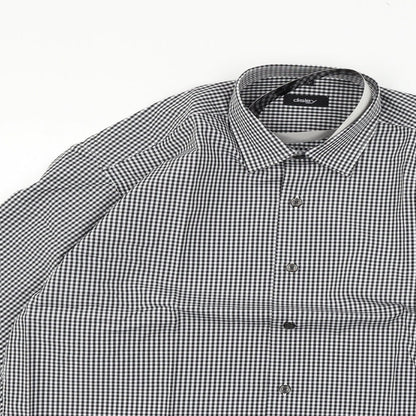 Mens UK Size 40 Disley Black  Button-Up Long Sleeve Casual Shirt