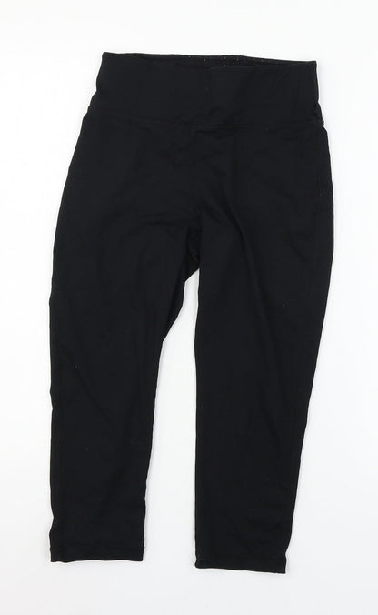 Soul Luxe Womens Black  Jersey Cropped Leggings Size 6 L20 in