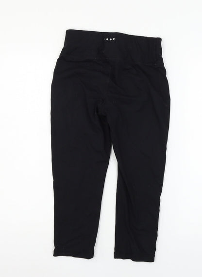 Soul Luxe Womens Black  Jersey Cropped Leggings Size 6 L20 in