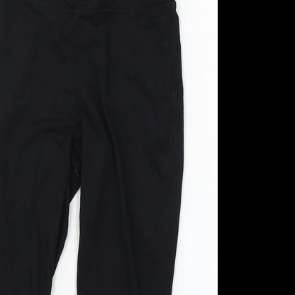 Soul Luxe Womens Black  Jersey Cropped Leggings Size 6 L20 in