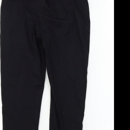 Soul Luxe Womens Black  Jersey Cropped Leggings Size 6 L20 in