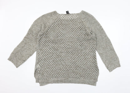 Womens UK Size M H&M Grey Pullover Jumper