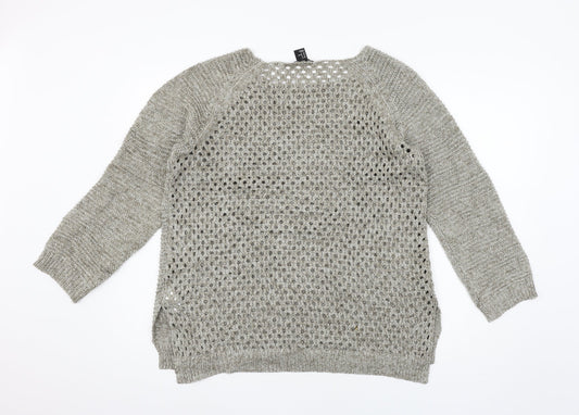 Womens UK Size M H&M Grey Pullover Jumper