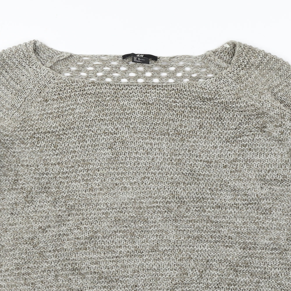 Womens UK Size M H&M Grey Pullover Jumper