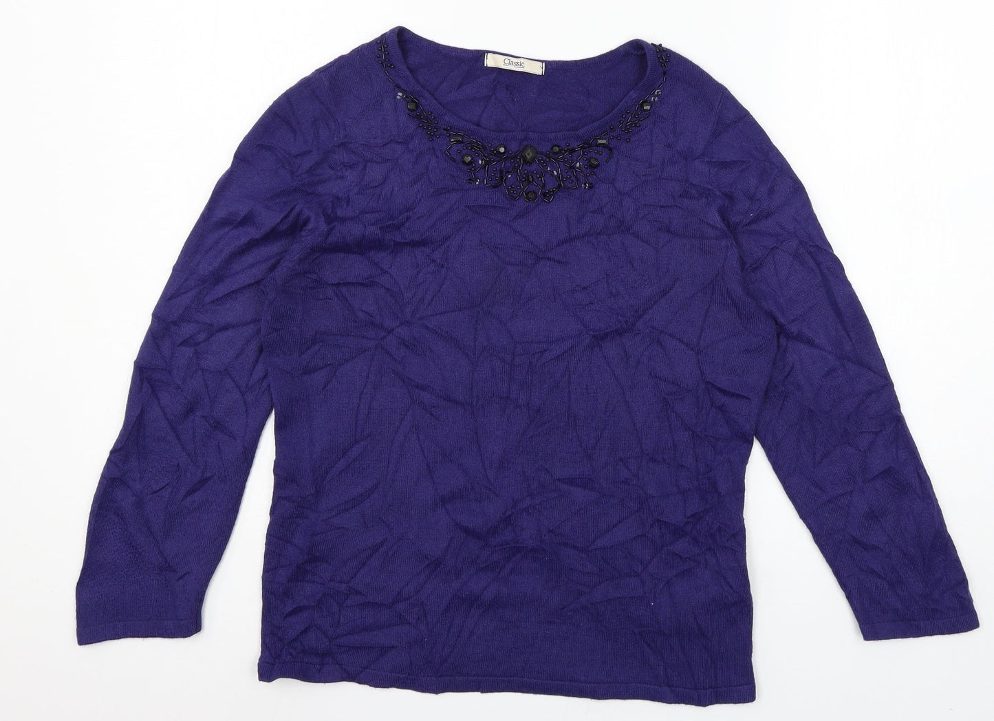Womens UK Size 10 Marks and Spencer Blue Pullover Jumper