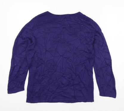 Womens UK Size 10 Marks and Spencer Blue Pullover Jumper