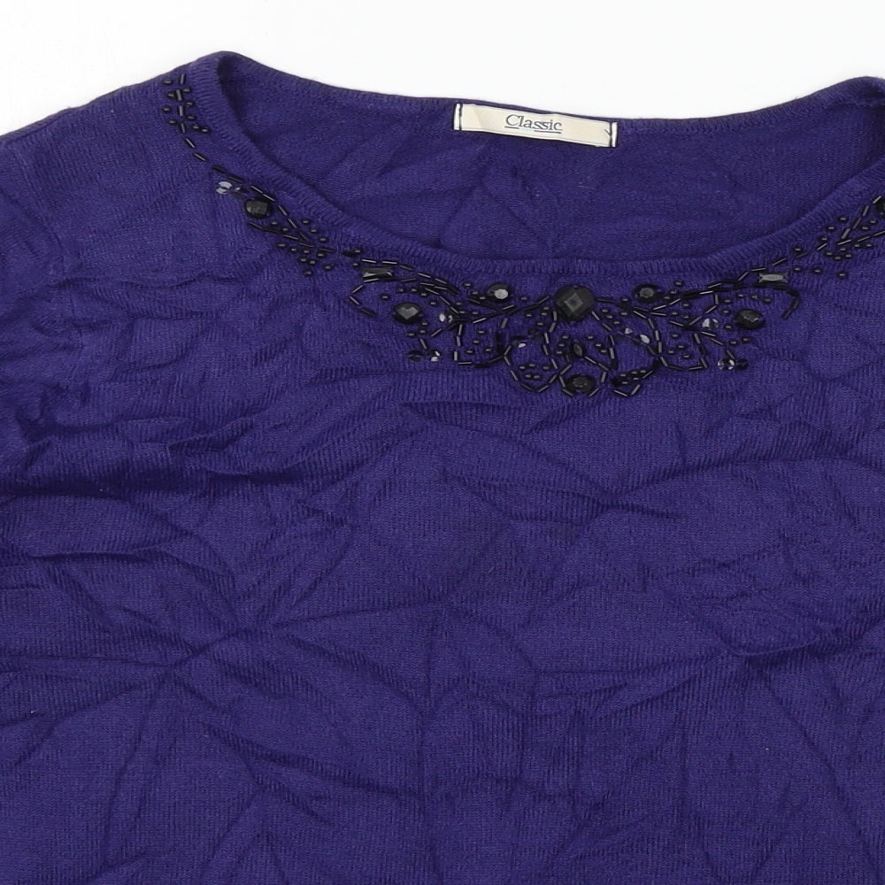 Womens UK Size 10 Marks and Spencer Blue Pullover Jumper