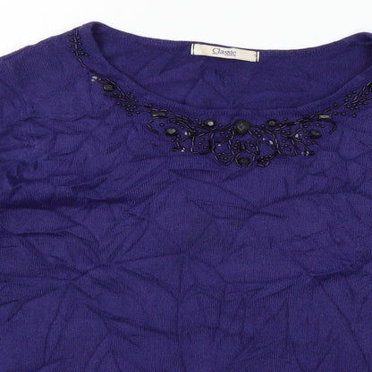 Womens UK Size 10 Marks and Spencer Blue Pullover Jumper