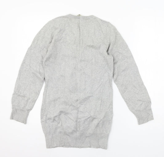 Red Herring Girls Grey  Knit Pullover Jumper Size 14 Years  - Penguin