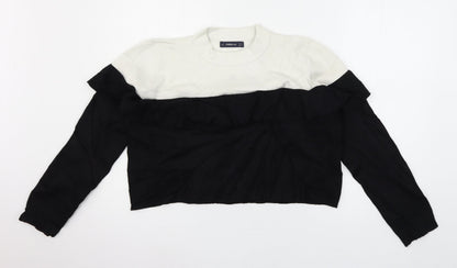 Womens UK Size M Zara Black Pullover Jumper