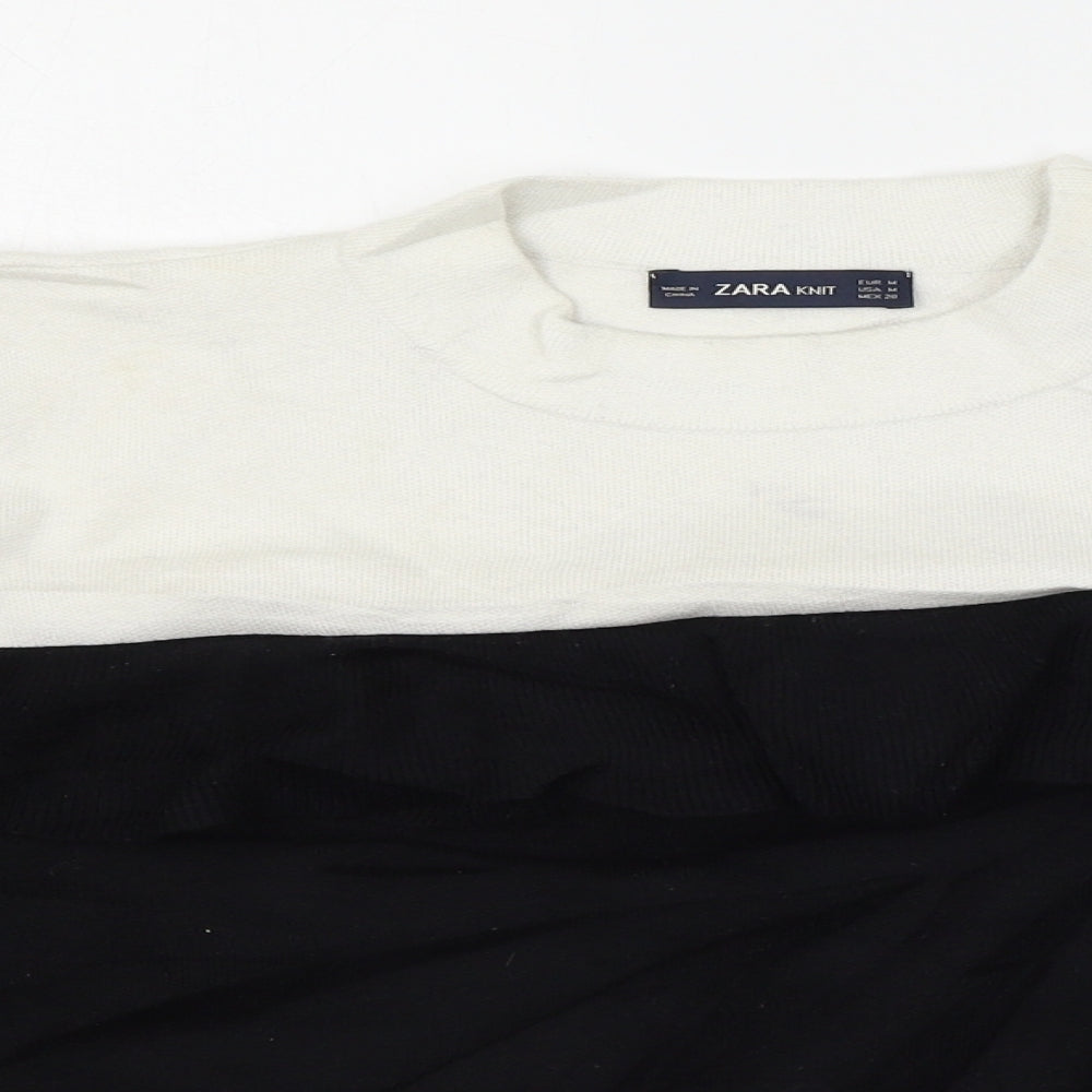 Womens UK Size M Zara Black Pullover Jumper