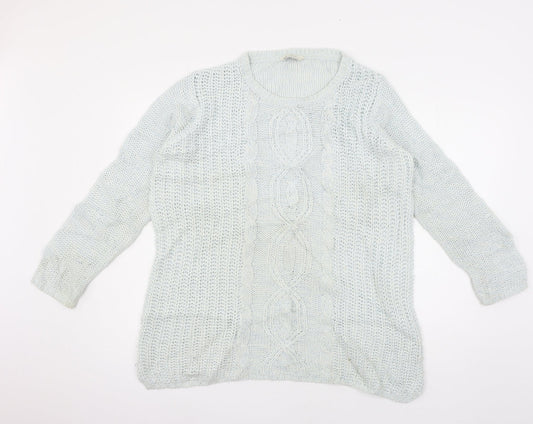 Womens UK Size 14 BHS Blue Pullover Jumper