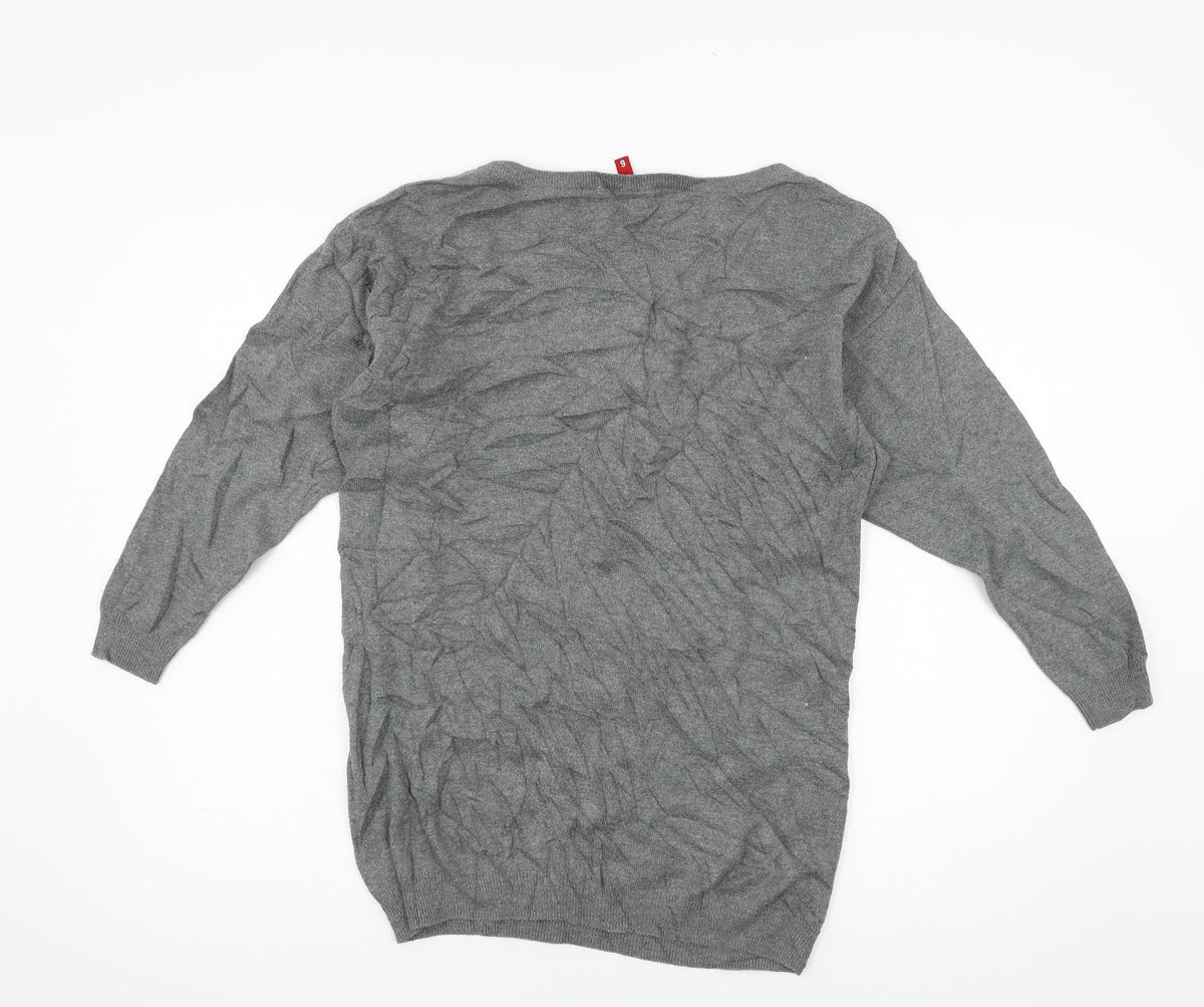 Womens UK Size 6 Divided Grey Pullover Jumper