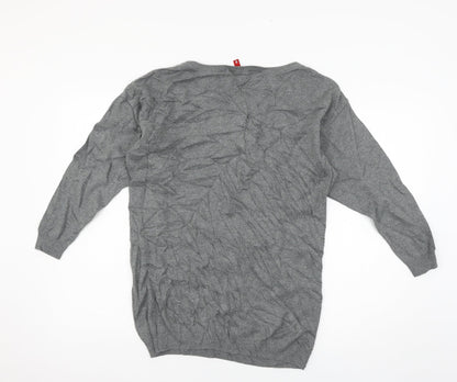Womens UK Size 6 Divided Grey Pullover Jumper