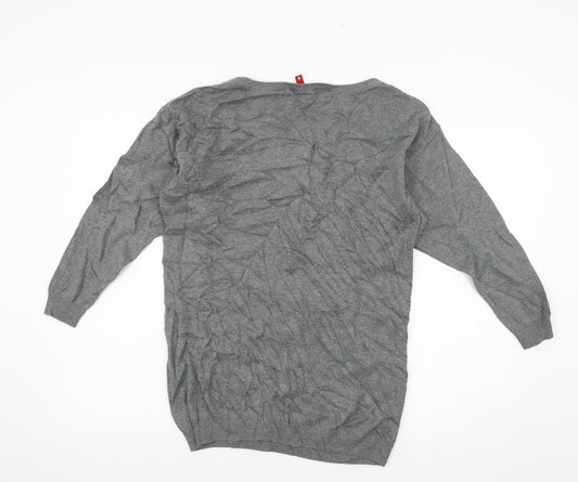 Womens UK Size 6 Divided Grey Pullover Jumper