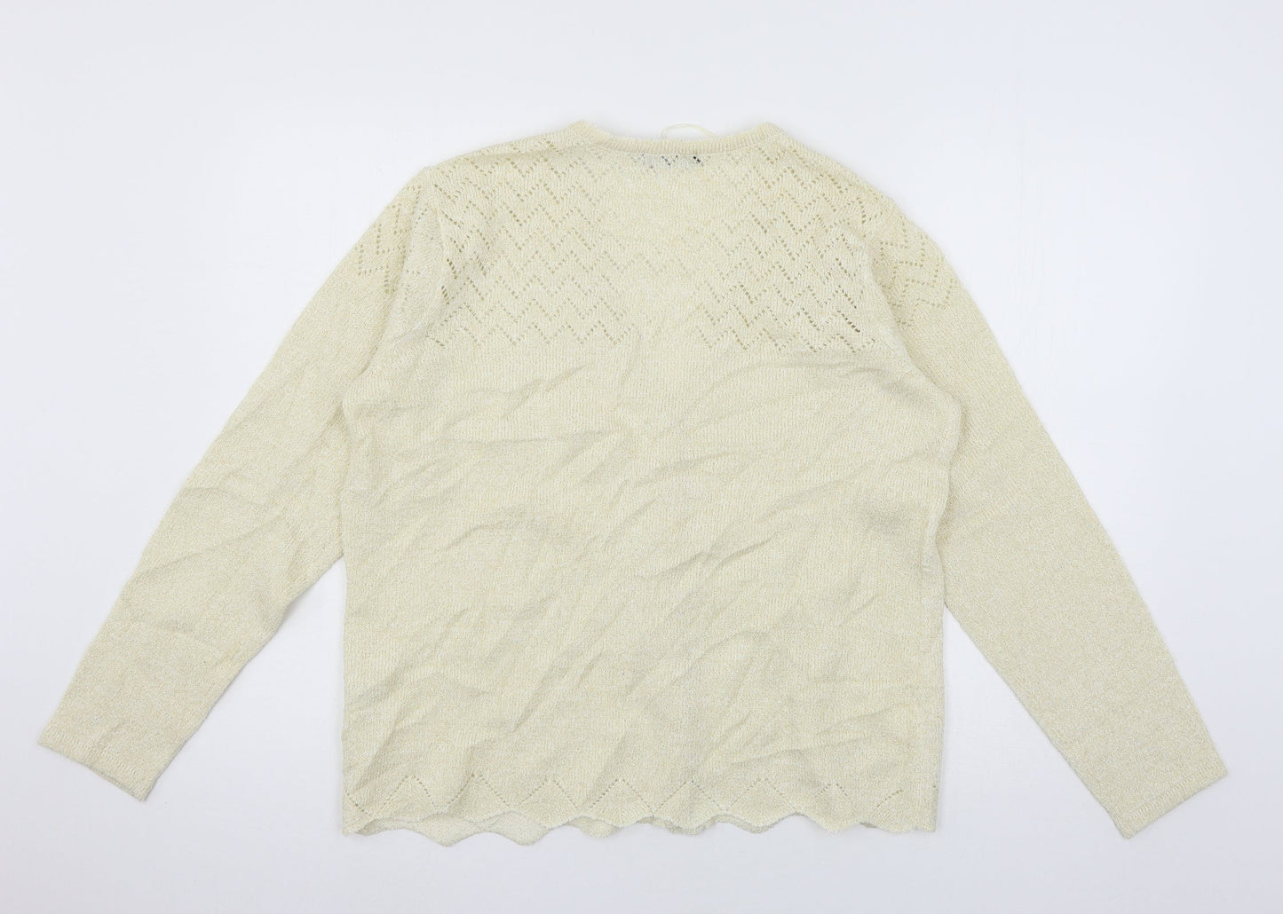 Womens UK Size M Bonmarché Ivory Cardigan Jumper