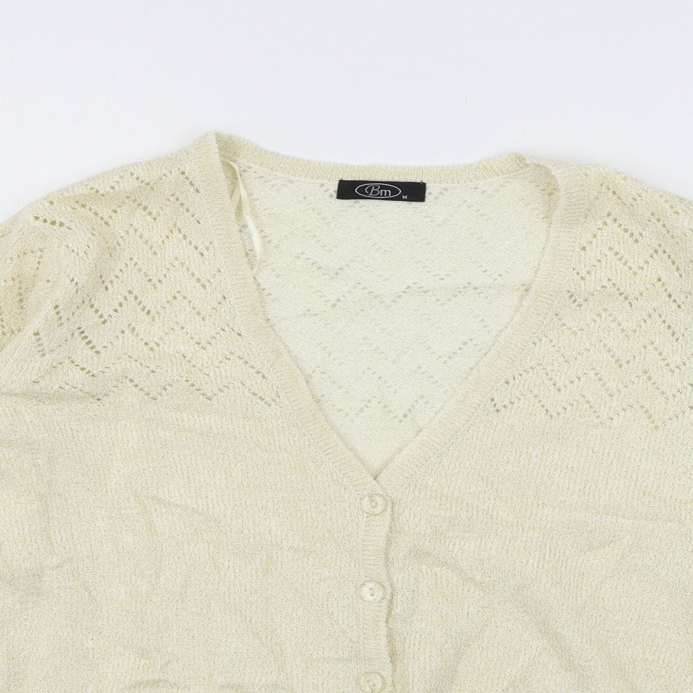 Womens UK Size M Bonmarché Ivory Cardigan Jumper