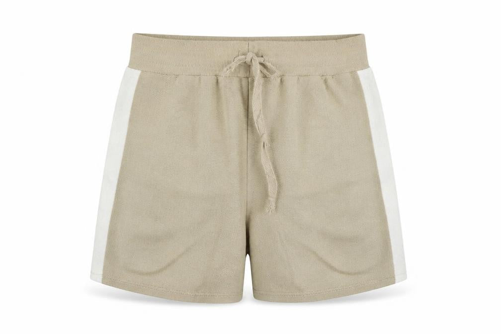 Boohoo Womens Beige  Knit Bermuda Shorts Size 8