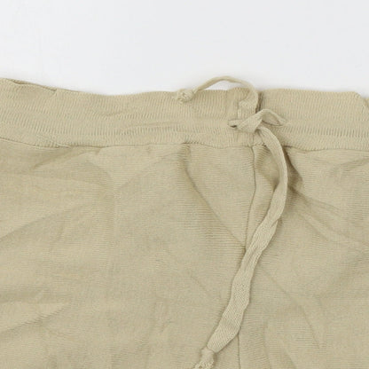 Boohoo Womens Beige  Knit Bermuda Shorts Size 8