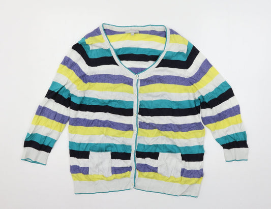 Womens UK Size 18 Per Una Multicoloured Cardigan Jumper