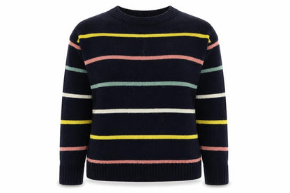 Next Womens Blue Striped Knit Pullover Jumper Size 8