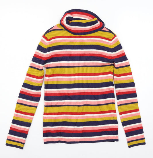 TU Girls Multicoloured Striped Knit Pullover Jumper Size 11 Years