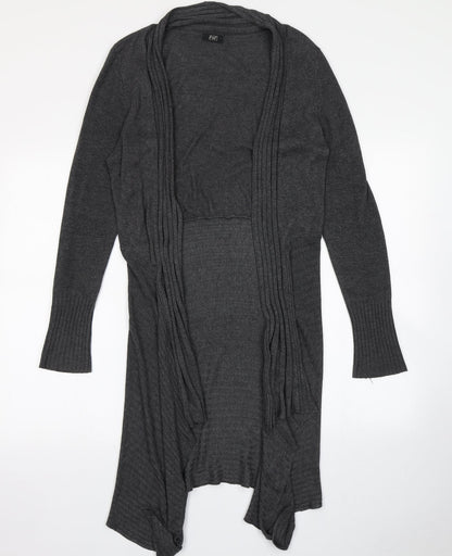 F&F Womens Grey  Knit Cardigan Jumper Size 8
