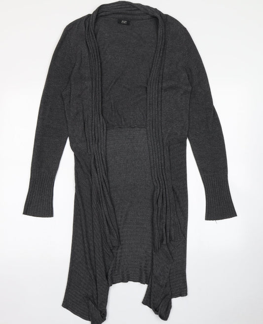 F&F Womens Grey  Knit Cardigan Jumper Size 8