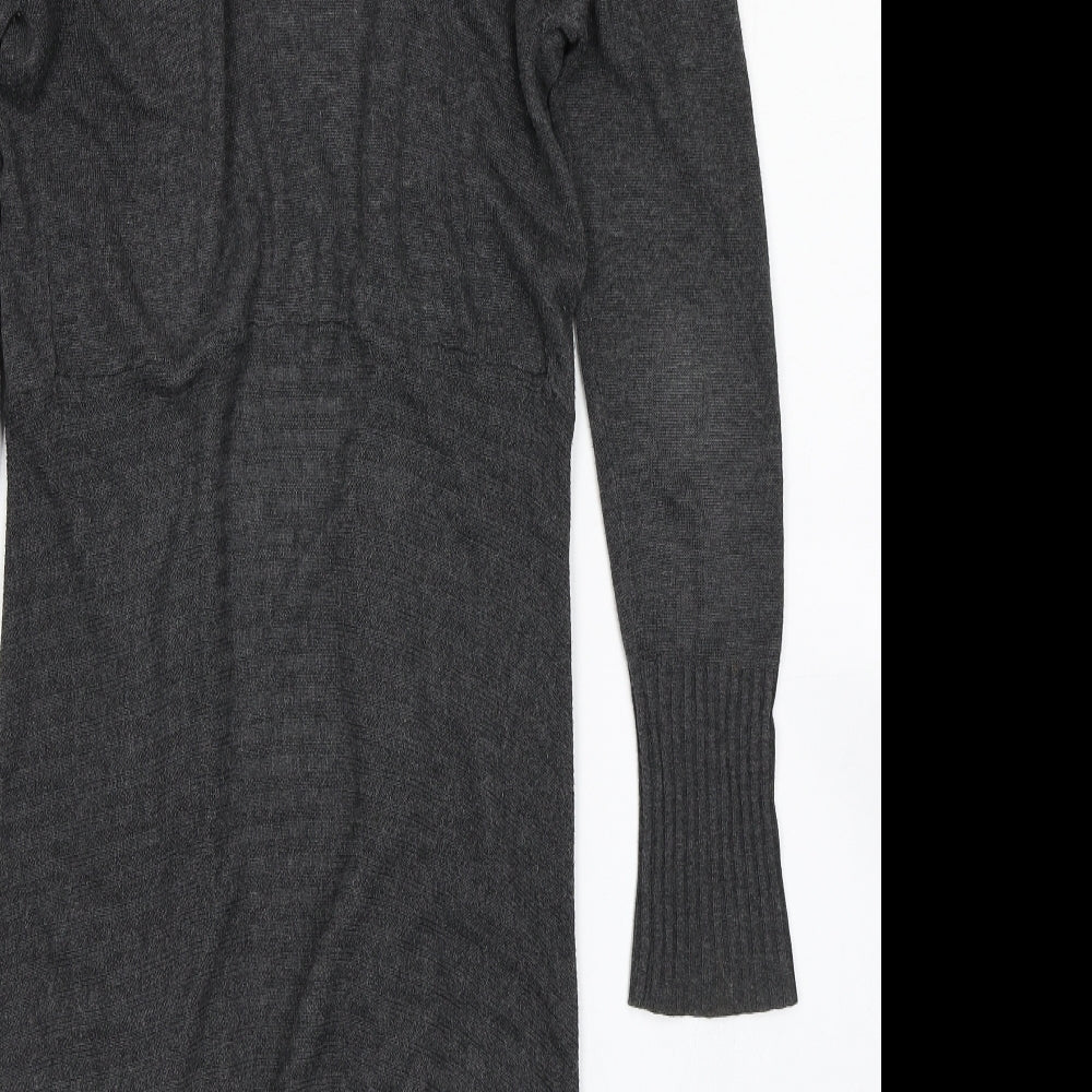 F&F Womens Grey  Knit Cardigan Jumper Size 8