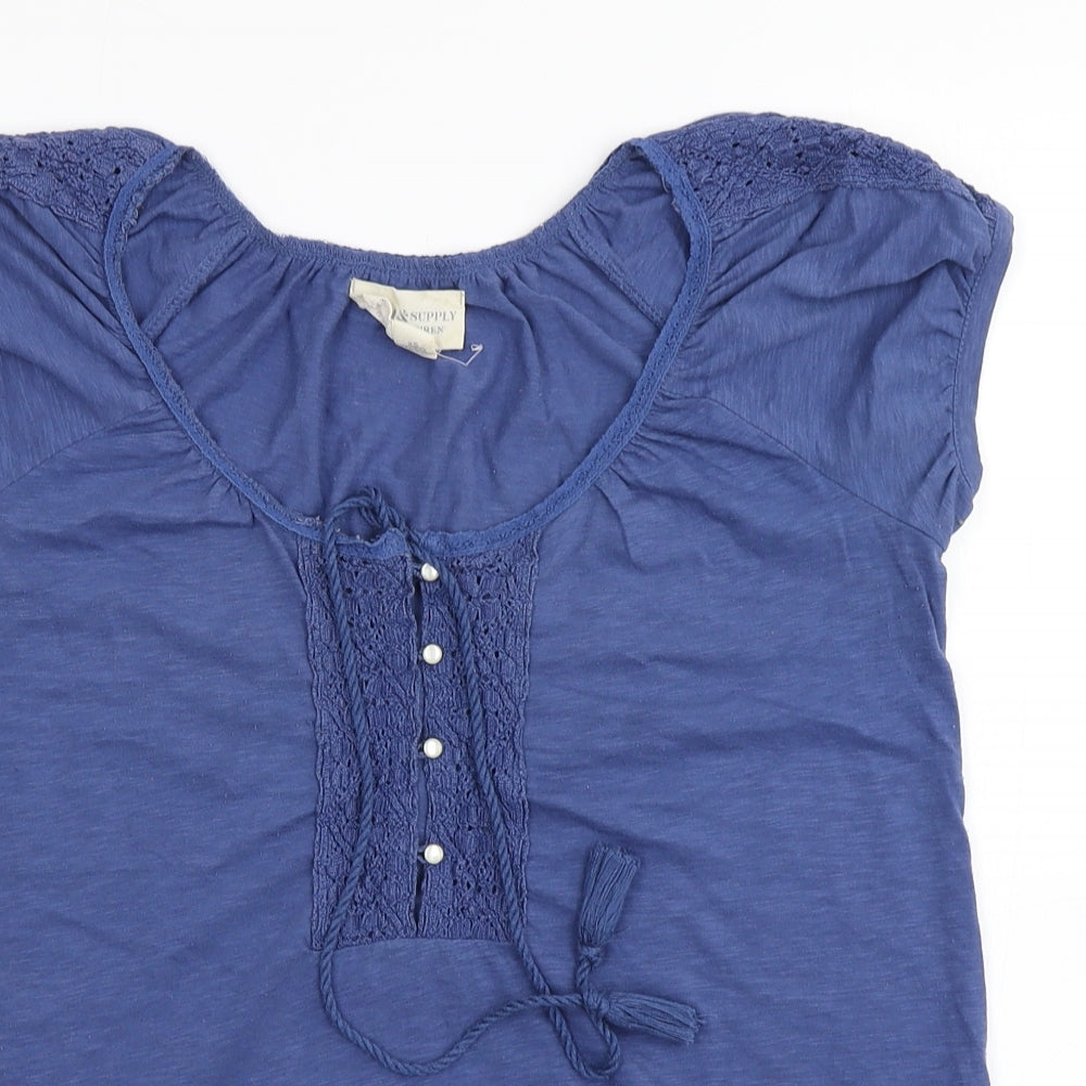 Denim & Supply Ralph Lauren Womens Blue   Basic T-Shirt Size XS