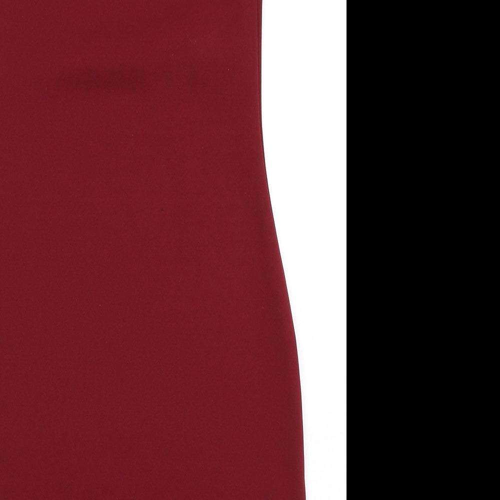 PRETTYLITTLETHING Womens Red   Slip Dress  Size 8