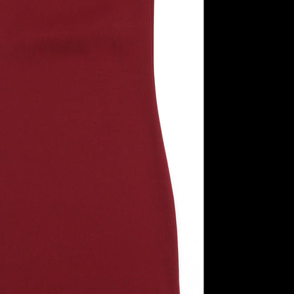 PRETTYLITTLETHING Womens Red   Slip Dress  Size 8