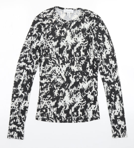 Womens UK Size 6 Topshop Black Basic T-Shirt