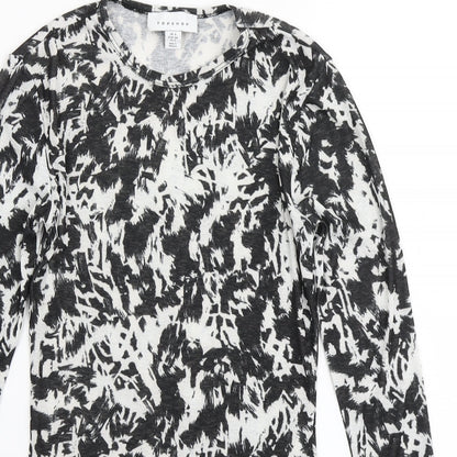 Womens UK Size 6 Topshop Black Basic T-Shirt