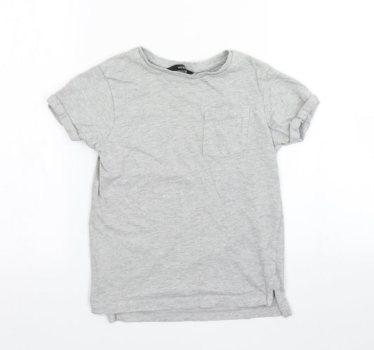 George Boys Grey   Basic T-Shirt Size 6-7 Years