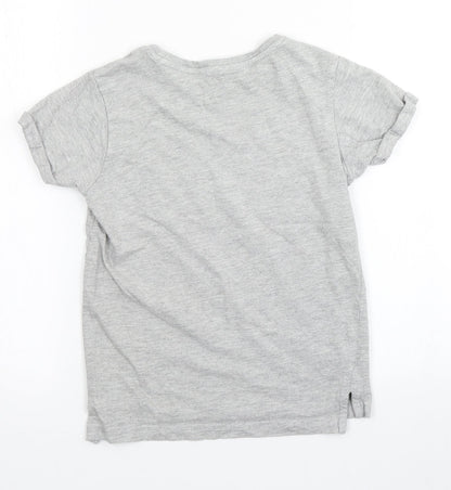 George Boys Grey   Basic T-Shirt Size 6-7 Years