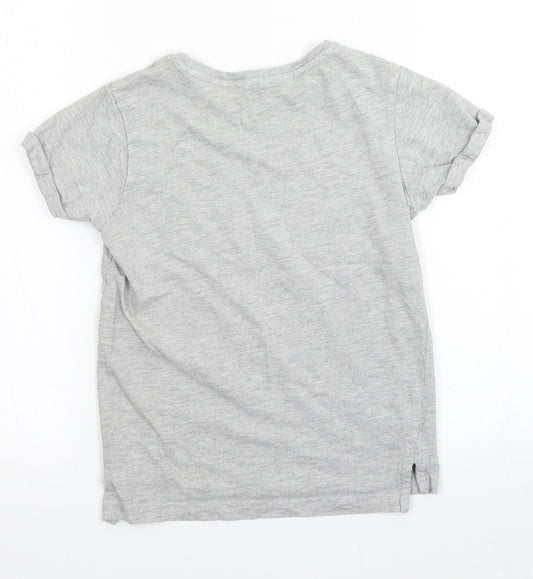 George Boys Grey   Basic T-Shirt Size 6-7 Years