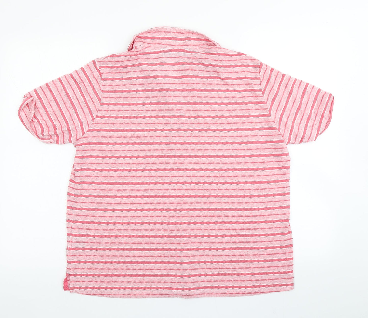 Isle Womens Pink Striped  Basic Polo Size L