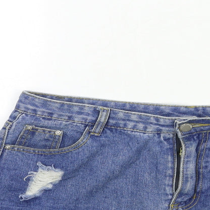 Womens UK Size L Preworn Regular Fit Hot Pants Shorts