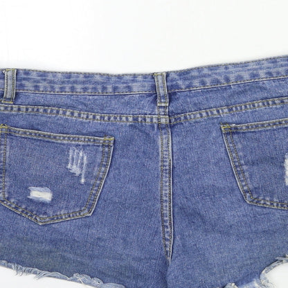 Womens UK Size L Preworn Regular Fit Hot Pants Shorts