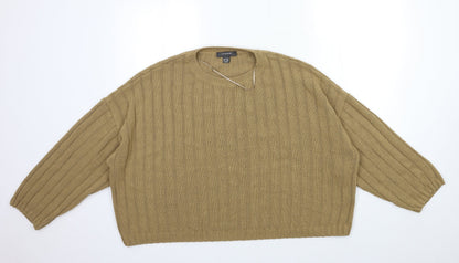 Womens UK Size 14 Papaya Brown Pullover Jumper