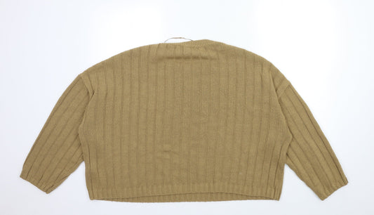 Womens UK Size 14 Papaya Brown Pullover Jumper