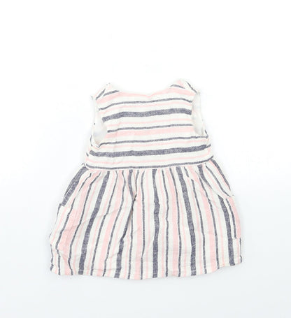 Primark Baby Pink Striped  Fit & Flare  Size 3-6 Months