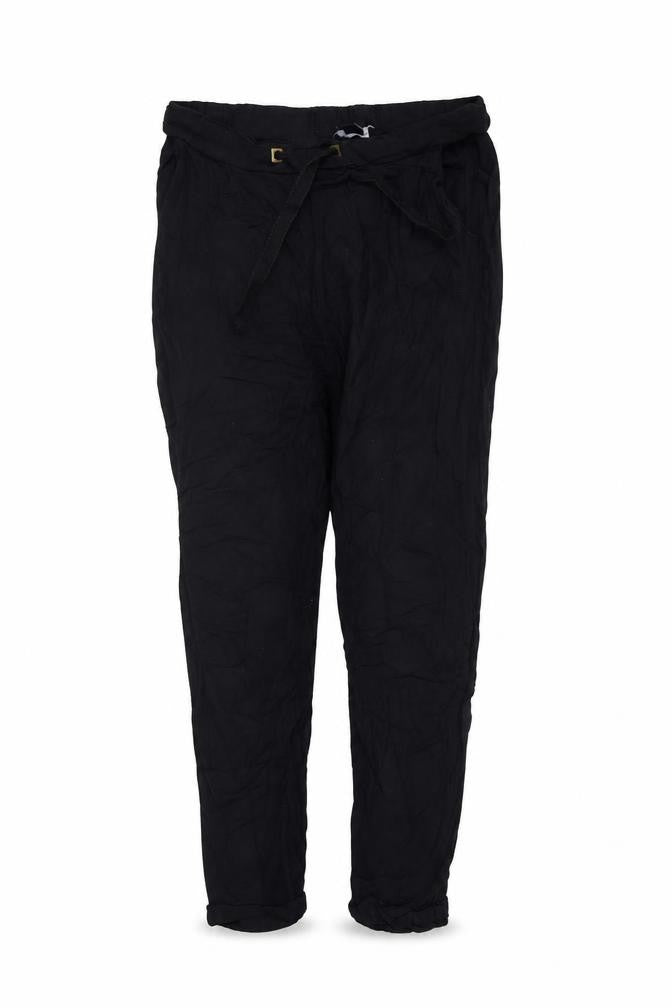 Front view of Atmosphere women’s black trousers, size UK 8, 24-inch leg
