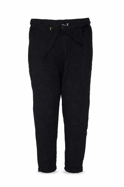 Front view of Atmosphere women’s black trousers, size UK 8, 24-inch leg