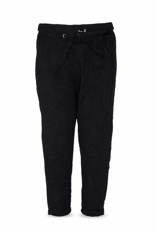 Front view of Atmosphere women’s black trousers, size UK 8, 24-inch leg